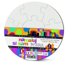 Čisté bílé puzzle kruh -  kreativní