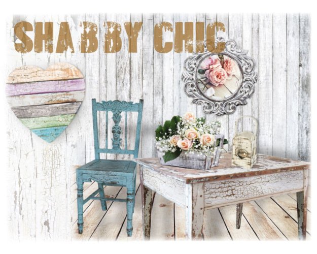 Shabby-chick pastelově růžová