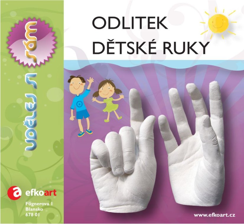 Sada odlitek dětské ruky