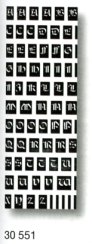 Šablony písmena A-Z - dekorační 7,5mm