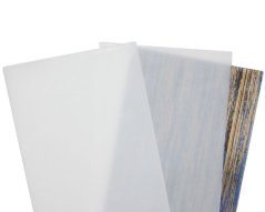Zdobná vosková fólie 80x220mm/sad 2ks-mléčně průhledná