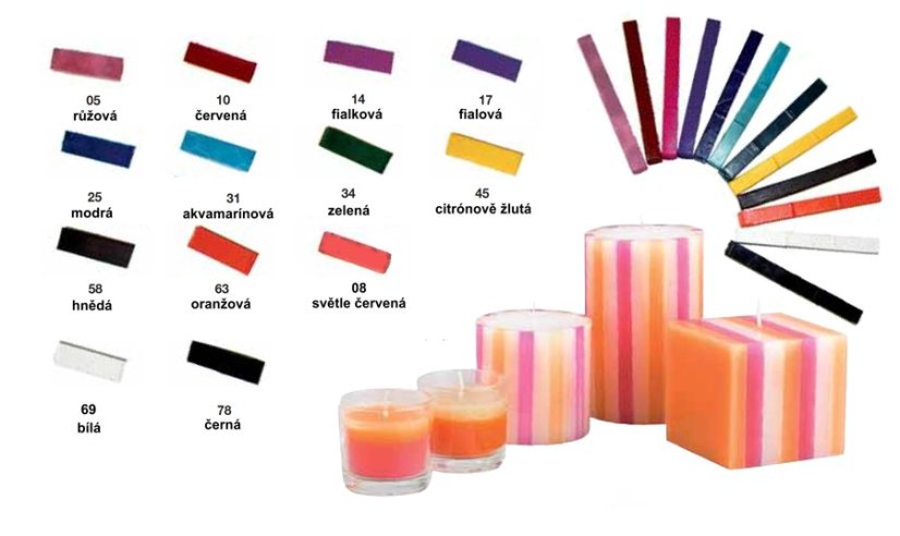 Voskové barevné pigmenty - oranžová 12g