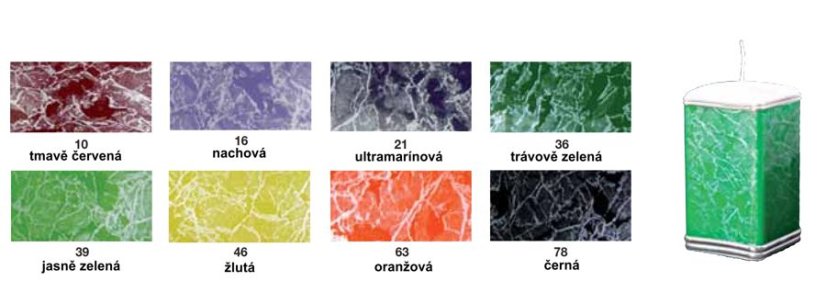 Zdobná vosková folie mramor 80x220mm -tráv.zelená