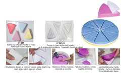 Forma na odlévání mýdla ve tvaru dortových kousků