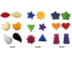 Forma pro plovoucí svíčky–hvězdičky/trojúhelník, 6ks