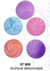 Forma na mýdlo - kruhové dekory 5ks